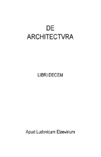 Cover De architectura