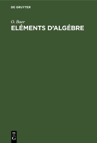 Cover Eléments d'algébre