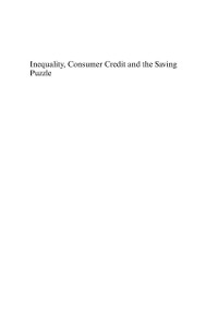 Cover Inequality, Consumer Credit and the Saving Puzzle