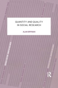 Cover Quantity and Quality in Social Research