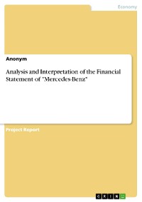 Cover Analysis and Interpretation of the Financial Statement of "Mercedes-Benz"
