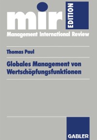 Cover Globales Management von Wertschöpfungsfunktionen