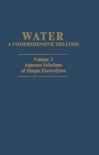 Cover Aqueous Solutions of Simple Electrolytes