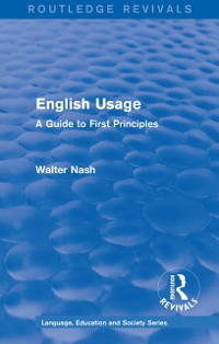 Cover Routledge Revivals: English Usage (1986)