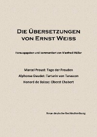 Cover Die Übersetzungen von Ernst Weiß