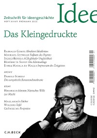 Cover Zeitschrift für Ideengeschichte Heft XVII/1 Frühjahr 2023