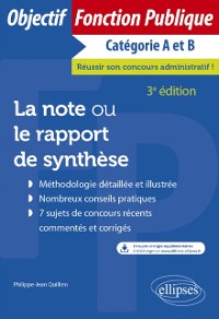 Cover La note ou le rapport de synthèse