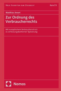 Cover Zur Ordnung des Verbraucherrechts