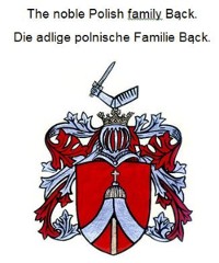 Cover The noble Polish family Back. Die adlige polnische Familie Back.