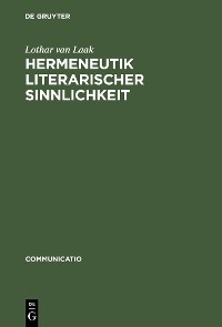 Cover Hermeneutik literarischer Sinnlichkeit