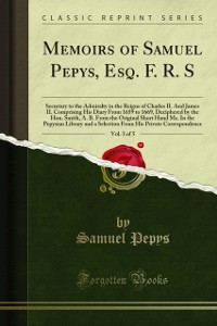 Cover Memoirs of Samuel Pepys, Esq. F. R. S