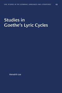 Cover Studies in Goethe's Lyric Cycles