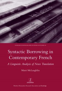 Cover Syntactic Borrowing in Contemporary French