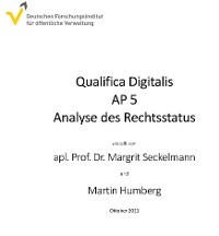 Cover Qualifica Digitalis – Analyse des Rechtsstatus