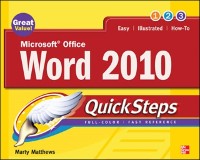 Cover Microsoft Office Word 2010 QuickSteps