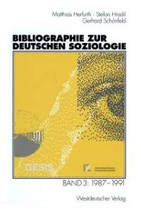 Cover Bibliographie zur deutschen Soziologie