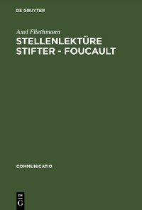 Cover Stellenlektüre Stifter - Foucault