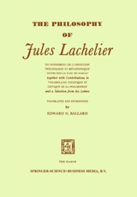 Cover philosophy of Jules Lachelier