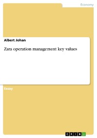 Cover Zara operation management key values