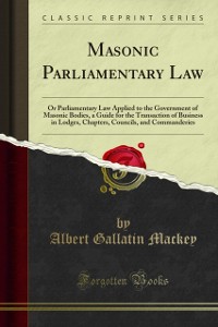 Cover Masonic Parliamentary Law