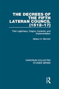 Cover The Decrees of the Fifth Lateran Council (1512–17)