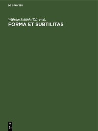 Cover Forma et subtilitas