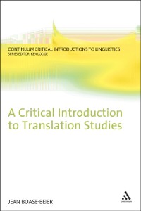 Cover A Critical Introduction to Translation Studies
