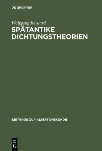 Cover Spätantike Dichtungstheorien