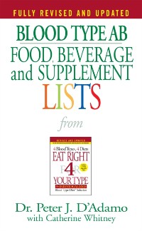 Cover Blood Type AB Food, Beverage and Supplement Lists