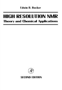Cover High Resolution NMR