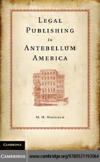 Cover Legal Publishing in Antebellum America