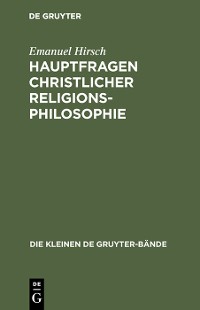 Cover Hauptfragen christlicher Religionsphilosophie