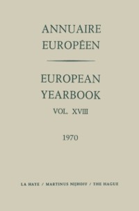 Cover Annuaire Europeen / European Yearbook
