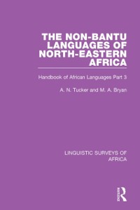 Cover Non-Bantu Languages of North-Eastern Africa