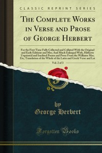 Cover Complete Works in Verse and Prose of George Herbert