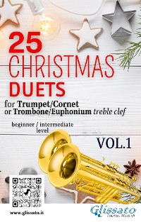 Cover 25 Christmas Duets for Trumpet or Trombone T.C. vol.1