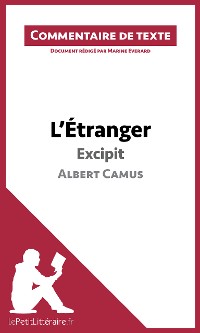 Cover L'Étranger de Camus - Excipit