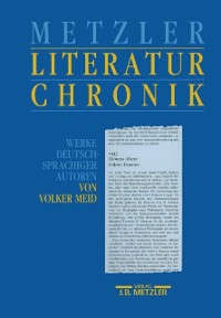 Cover Metzler Literatur Chronik