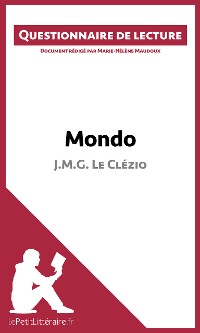 Cover Mondo de J.M.G. Le Clézio (Questionnaire de lecture)