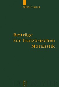 Cover Beiträge zur französischen Moralistik