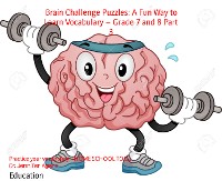 Cover Brain Challenge Puzzles: A Fun Way to Learn Vocabulary – Grade 7 and 8 Part 3