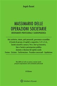 Cover Massimario delle operazioni societarie