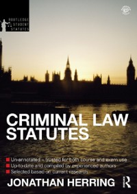 Cover Criminal Law Statutes 2012-2013
