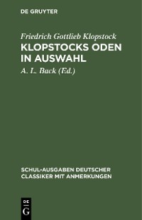 Cover Klopstocks Oden in Auswahl
