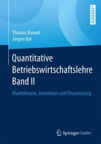 Cover Quantitative Betriebswirtschaftslehre Band II