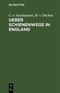 Cover Ueber Schienenwege in England