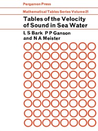 Cover Tables of the Velocity of Sound in Sea Water