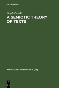 Cover A Semiotic Theory of Texts