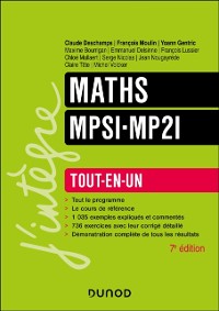 Cover Maths MPSI-MP2I Tout-en-un - 7e éd.