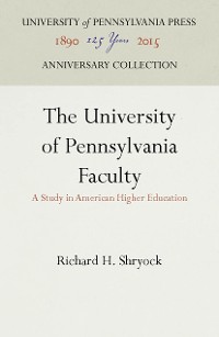 Cover The University of Pennsylvania Faculty
